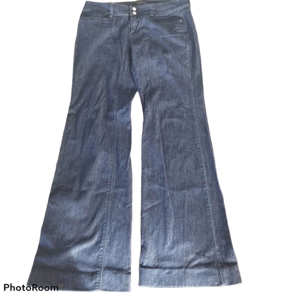 White House Black Market❤ Wide Leg❤ Trouser ❤Jean Sz 4R